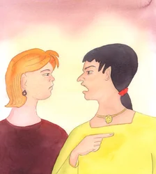 Anche molti cattolici brontolano e si lamentano quando viene chiesto loro di sopportare cose dolorose o scomode, 2005 (acquerello su carta)