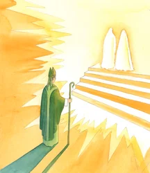 Ogni vescovo un giorno renderà conto a Cristo di ciò che ha fatto per salvare le anime di coloro che erano sotto la sua custodia quando era sulla terra, prendendosi cura del gregge di Cristo, 2005 (acquerello su carta)