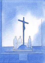 Dio mi ha mostrato che i nostri tre sacerdoti che hanno offerto il Santo Sacrificio stavano intorno alla croce su cui Cristo è morto