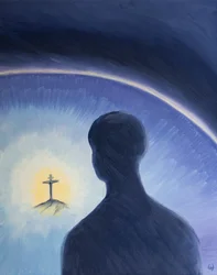 Dio guarda con amore e ammirazione mentre Cristo soffriva volontariamente per realizzare il Suo piano di salvare i peccatori