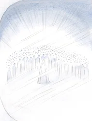 Ho visto i santi spintonarsi, per così dire, per il privilegio di aiutarci, con la Vergine Maria al centro, 2000