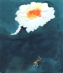 Se "offriamo" le nostre sofferenze in unione con Cristo, intercedendo per i peccatori, possiamo aiutare le persone che non hanno ancora ascoltato il messaggio di Cristo e non si sono ancora pentite, 2005 (acquerello su carta)