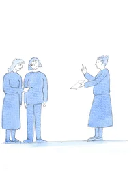 Se parliamo degli insegnamenti della Chiesa, della fede e della morale, possiamo incontrare rabbia o indifferenza, 2005 (acquerello su carta)