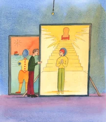 Se vogliamo aiutarci a pensare alla nostra prontezza per il Paradiso, possiamo fare come Cristo chiede e immaginarci ai piedi dei gradini che conducono al trono del Padre in Paradiso