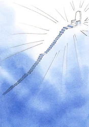 Nella vita spirituale, una scala si trova davanti, molto ripida, ma con luoghi di riposo. In cima si trova il trono di Dio. La via è chiara