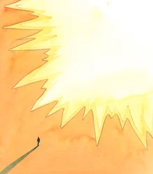 È possibile che qualcuno si opponga alla volontà di Dio, per ignoranza e pensiero confuso, e non ne sia colpevole, 2005 (acquerello su carta)