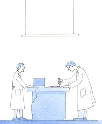 È improbabile che tutti gli scienziati riescano a resistere alla tentazione di creare nuove forme di vita umano-animale con mezzi immorali, 2005 (acquerello su carta)