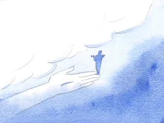 Era Cristo che mi aveva portato al Padre, come se sussurrasse al Padre mentre ero tenuto sulla mano di Cristo