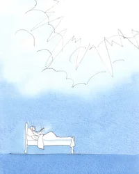 Nessun malato dovrebbe credere di essere "inutile", 2005 (acquerello su carta)