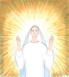 Tutto il desiderio di Nostra Signora è di dare gloria a suo Padre, proprio come ha sempre fatto Gesù Cristo suo Figlio, 2005 (acquerello su carta)