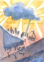Le persone stanno facendo il loro cammino verso la morte e forse l