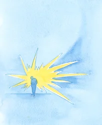Il Padre nei Cieli vede una piccola figura, inchinata davanti a Lui e ardente come un diamante. Nessuna cicatrice rimane dai peccati perdonati da tempo