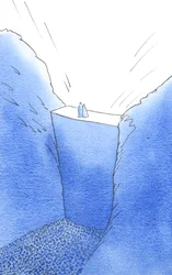 Il muro del peccato, che ci separa da Dio, è scalato solo da Cristo, che sta con Sua madre. Solo Lui può aiutarci a raggiungere la Gloria del Cielo