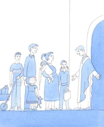 Le vocazioni hanno un "semenzaio": laddove le famiglie credono e praticano la Fede, amano Cristo e la sua Chiesa, obbediscono ai loro pastori e formano i loro figli, come è giusto che sia, a far tesoro del loro patrimonio spirituale, 2005 (acquerello su ca