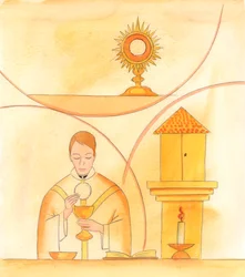 Possiamo ottenere grandi grazie dal cielo attraverso le preghiere dei santi; tuttavia le grazie più grandi sono date da Cristo stesso, direttamente, nella Messa, nel Santissimo Sacramento nel tabernacolo, nell