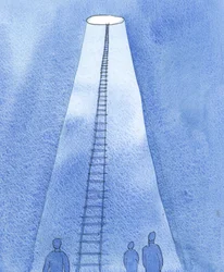 Possiamo immaginare il Cielo come una grande festa, dove tutti sono imparentati e dove le persone vivono insieme in reciproca gioia, amore e cura, alla presenza di Dio; tuttavia, gli amici di Dio negligenti o tiepidi
