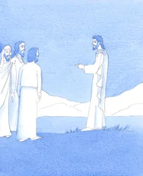 Quando Cristo insegnò ai suoi discepoli le "Beatitudini", parlava di perfezione, 2005 (acquerello su carta)