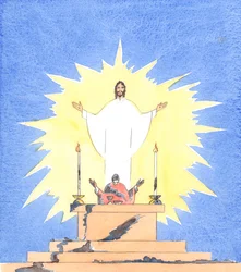 Quando un sacerdote commette un grave peccato e non si pente, è come se sporcasse tutto ciò che tocca, mentre svolge le sue funzioni, 2005 (acquerello su carta)