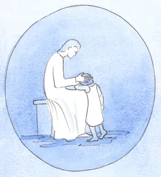 Quando ci pentiamo dei nostri peccati, Gesù Cristo ci guarda con tenerezza proprio come quando una madre abbraccia il suo bambino