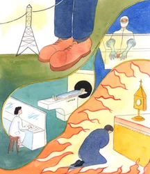 Quando sappiamo di avere a che fare con una sostanza potente, cambiamo saggiamente il nostro comportamento, 2005 (acquerello su carta)