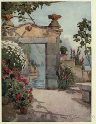 Un Portone a Varenna, Lago di Como, Illustrazione da 