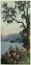 Lago di Como, Illustrazione da 