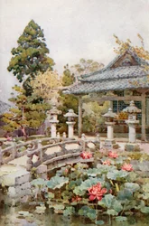 Loto a Kyomidzu (litografia a colori)