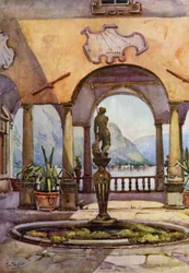 La loggia, Villa Pliniana, Lago di Como