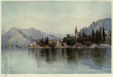Varenna, Lago di Como, illustrazione da 