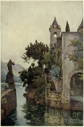 Villa Arconati, Lago di Como, illustrazione da 