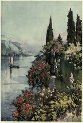 Villa Giulia, Lago di Como, illustrazione da 