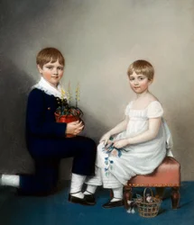 Charles (sei anni) e Catherine Darwin