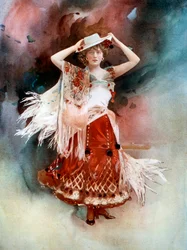 Evie Greene in Kitty Grey, c. 1902