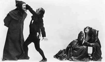 Julia Neilson, Fred Terry e Horace Hodges in Il tulipano scarlatto