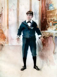 Weedon Grossmith in The New Boy, c1902