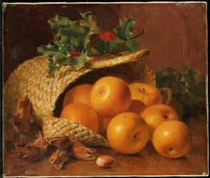 Natura morta con mele, nocciole e agrifoglio, 1898