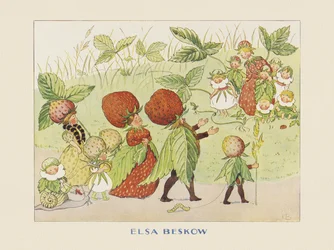 Lasse il Piccolo in giardino - La famiglia delle fragole
