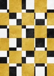 Mosaico quadrato nero e oro