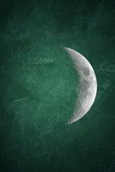 Luna crescente verde scuro