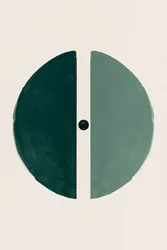 Design minimalista con cerchio verde