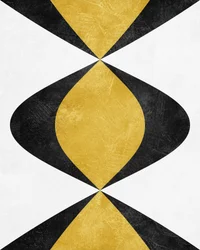 Moderno astratto nero e oro