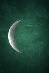 Luna crescente verde mistica