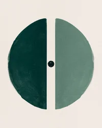 Cerchio verde diviso