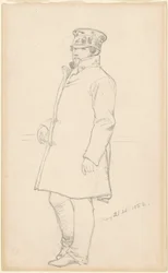 Uomo con cappello e cappotto