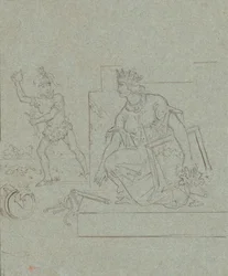 Cartone politico sulla guerra civile americana, c.1860