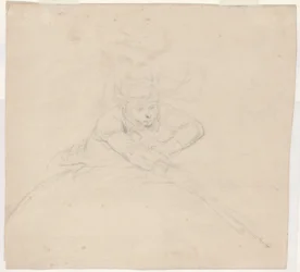 Studio di Figura a Mezza Lunghezza con Palo (verso)