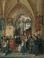 Interno della chiesa parrocchiale di Aussee