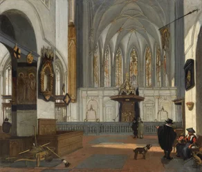 Olandese: Veduta del coro della Janskerk di Utrecht, visto dalla navata Veduta del coro della Janskerk di Utrecht