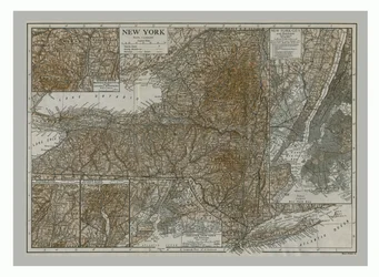 Mappa di New York, c1900