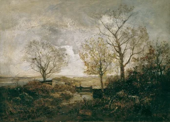 Paesaggio autunnale sul fiume